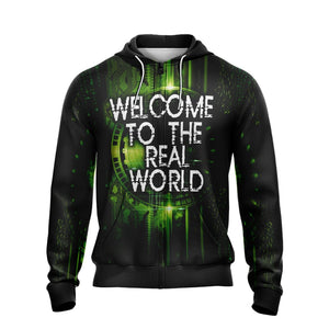 The Matrix Welcome To The Real World Unisex Zip Up Hoodie