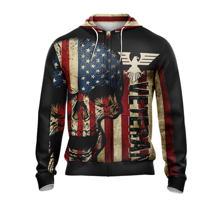 Veteran Unisex Zip Up Hoodie