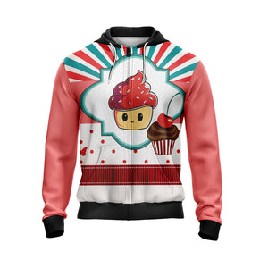 You Know You Want Me Ice Cream Cat Unisex Zip Up Hoodie