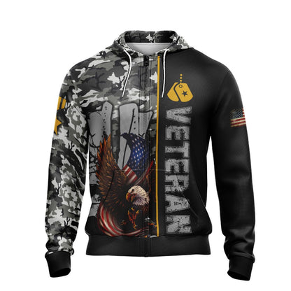 I Was A Soldier I Am A Soldier I Will Always Be A Soldier - Veteran Unisex Zip Up Hoodie