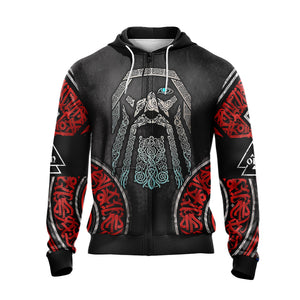 Odin Unisex Zip Up Hoodie