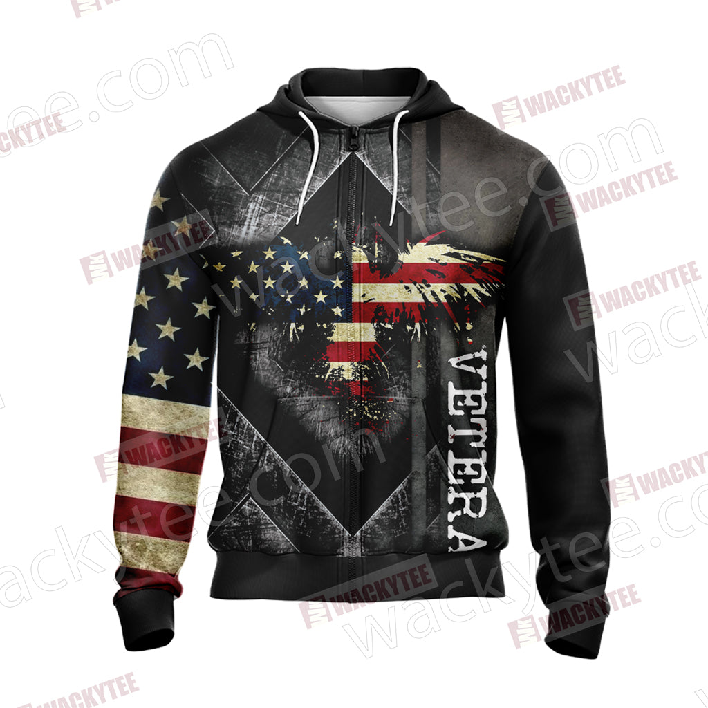 Veteran New Look Unisex Zip Up Hoodie Jacket