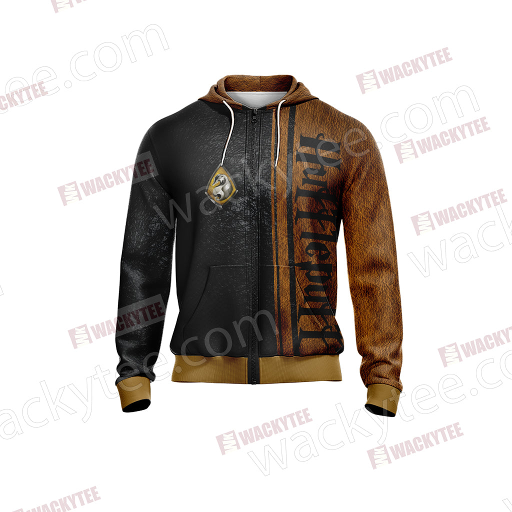 Harry Potter - Hufflepuff House Wacky Style New Unisex Zip Up Hoodie