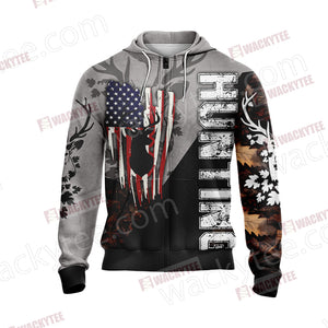 Hunting New Look Unisex Zip Up Hoodie Jacket