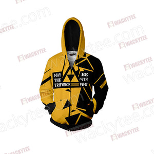 The Legend of Zelda - May The Triforce Be With You Unisex Zip Up Hoodie Jacket