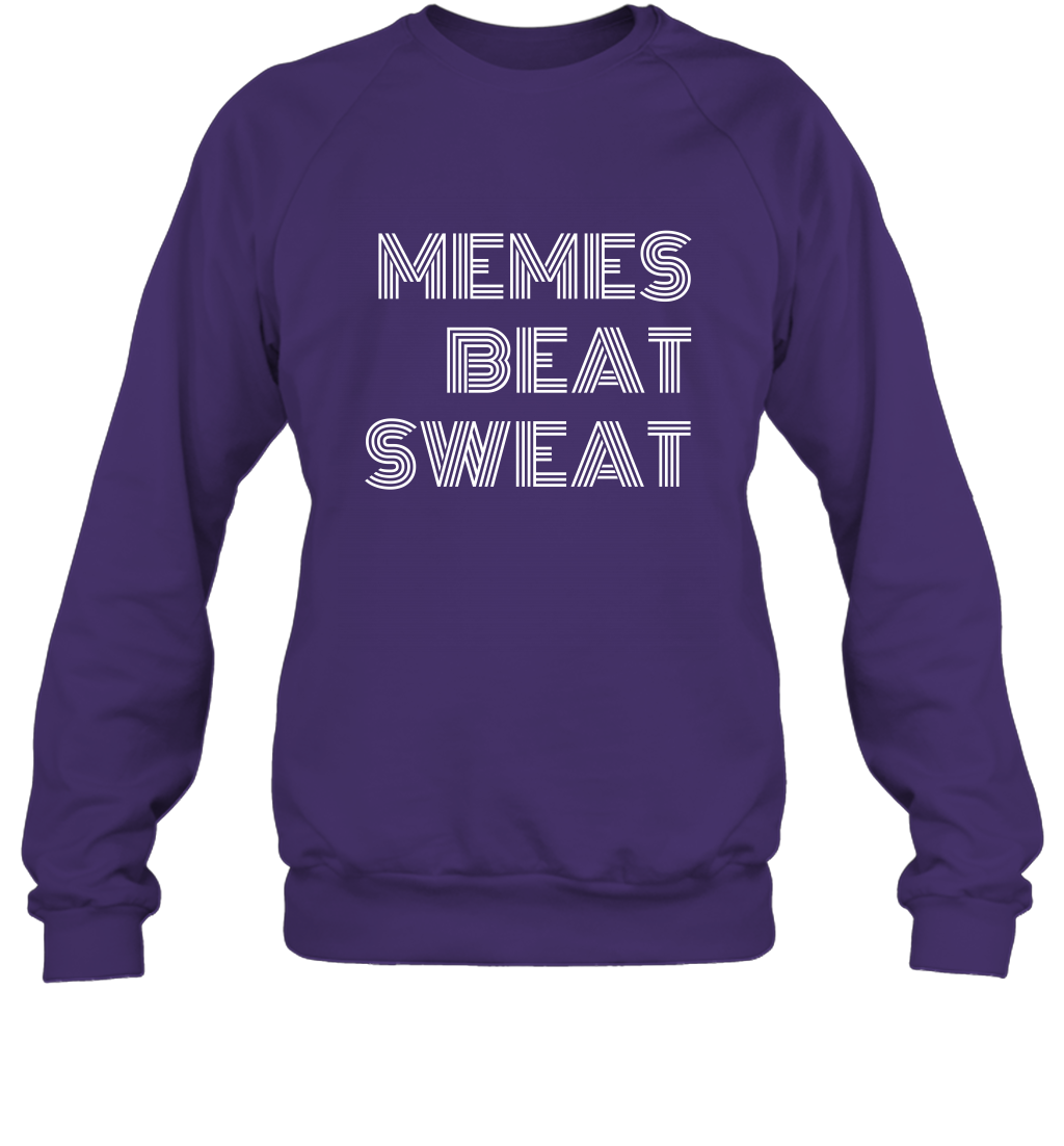 Memes Beat Sweat Shirt Sweatshirt Sweatshirt Purple