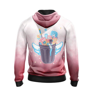 Kawaii Japanese Anime Trash Unisex Zip Up Hoodie