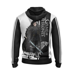 Game Of Thrones - Jon Snow Character Unisex Zip Up Hoodie