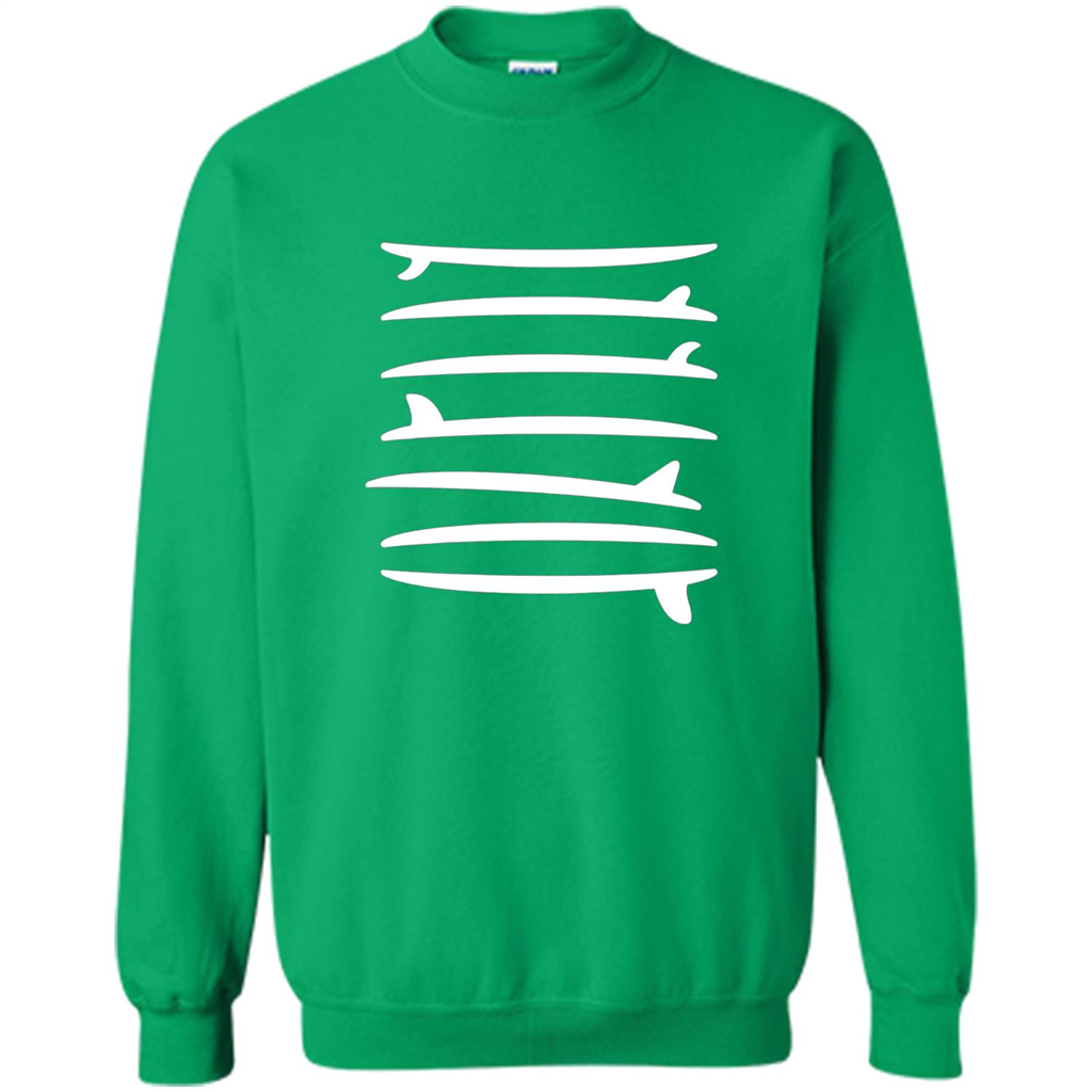 Surfing T-shirt The Longboard Single Fin Surfer T-shirt Irish Green