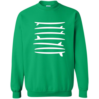 Surfing T-shirt The Longboard Single Fin Surfer T-shirt Irish Green