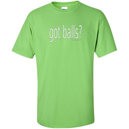 Got Balls Bowling League T-shirt Lime