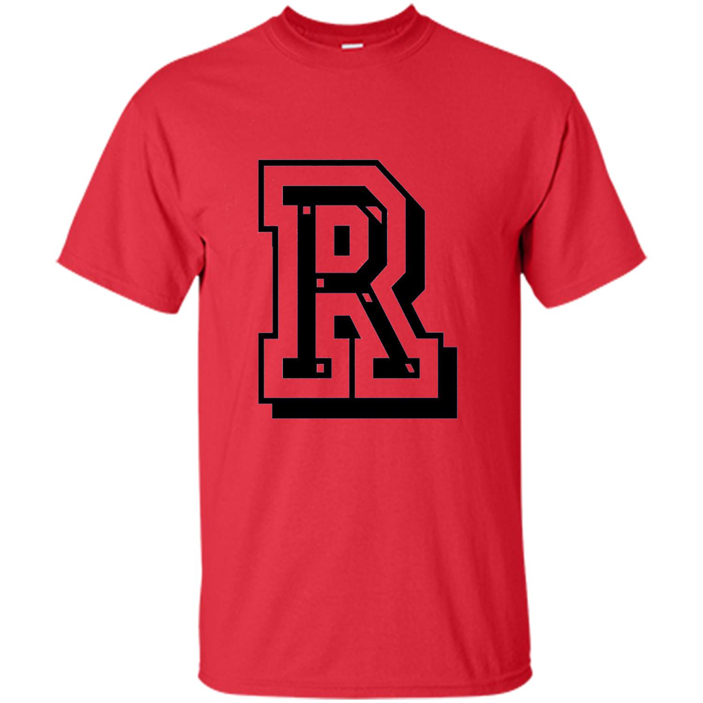 Letter R Initial T-Shirt for Names or Spelling Words Red