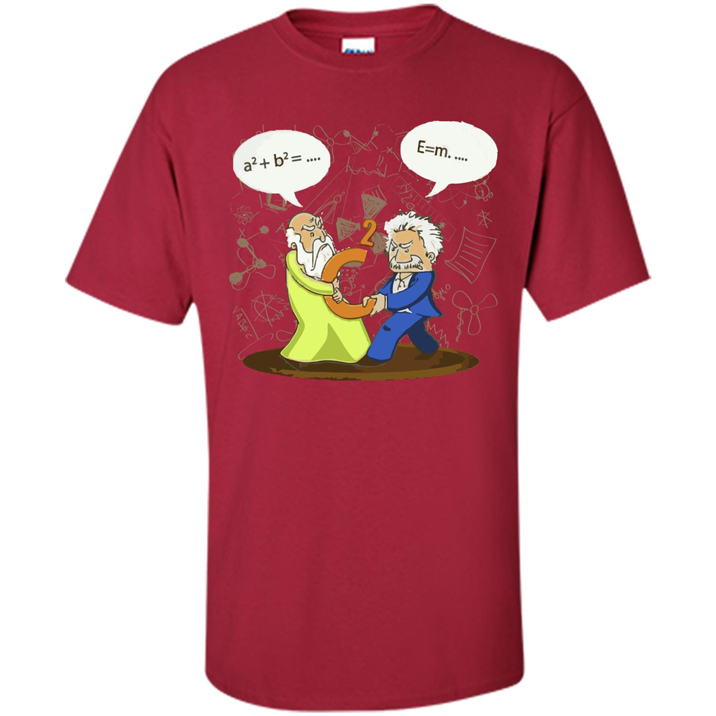 Pythagoras and Einstein T-shirt Cardinal