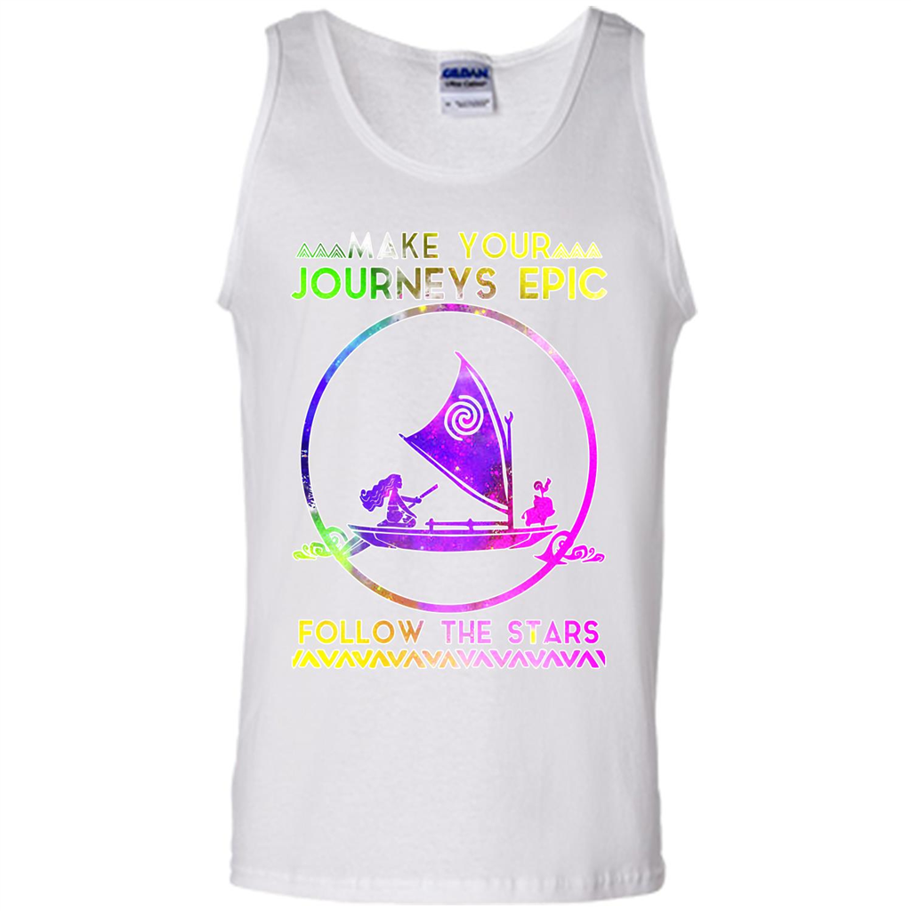 Movie T-shirt Make Your Journeys Epic Follow The Stars White