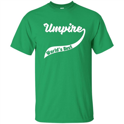 Retro World's Best Umpire T-Shirt Irish Green