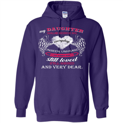 Parent T-shirt My Daughter Walks Beside Me Everyday Unseen T-shirt Purple