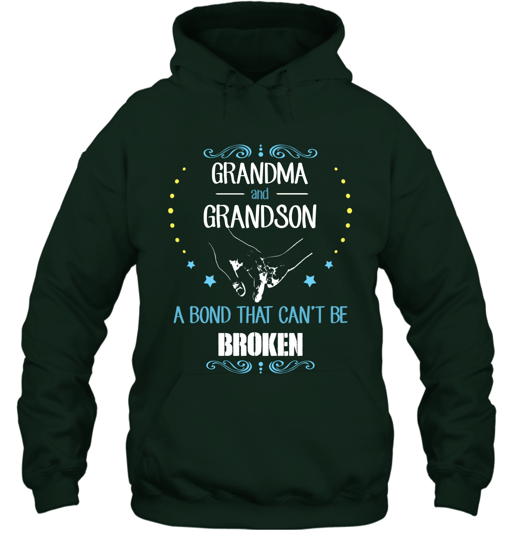 Grandma And Grandson A Bond Cant Be Broken Shirt Hoodie Hoodie Forest