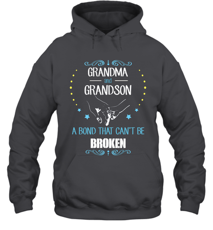 Grandma And Grandson A Bond Cant Be Broken Shirt Hoodie Hoodie Dark Heather