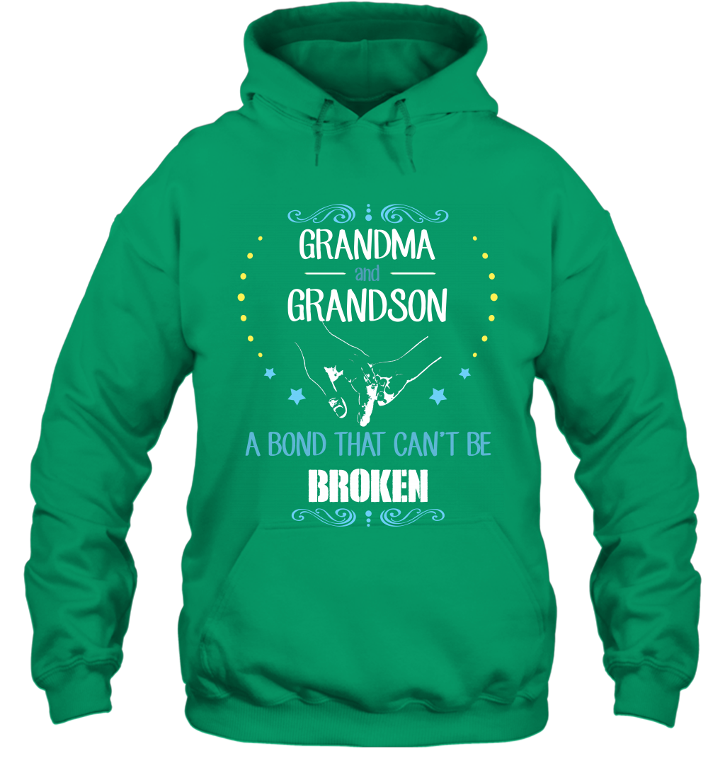 Grandma And Grandson A Bond Cant Be Broken Shirt Hoodie Hoodie Irish
