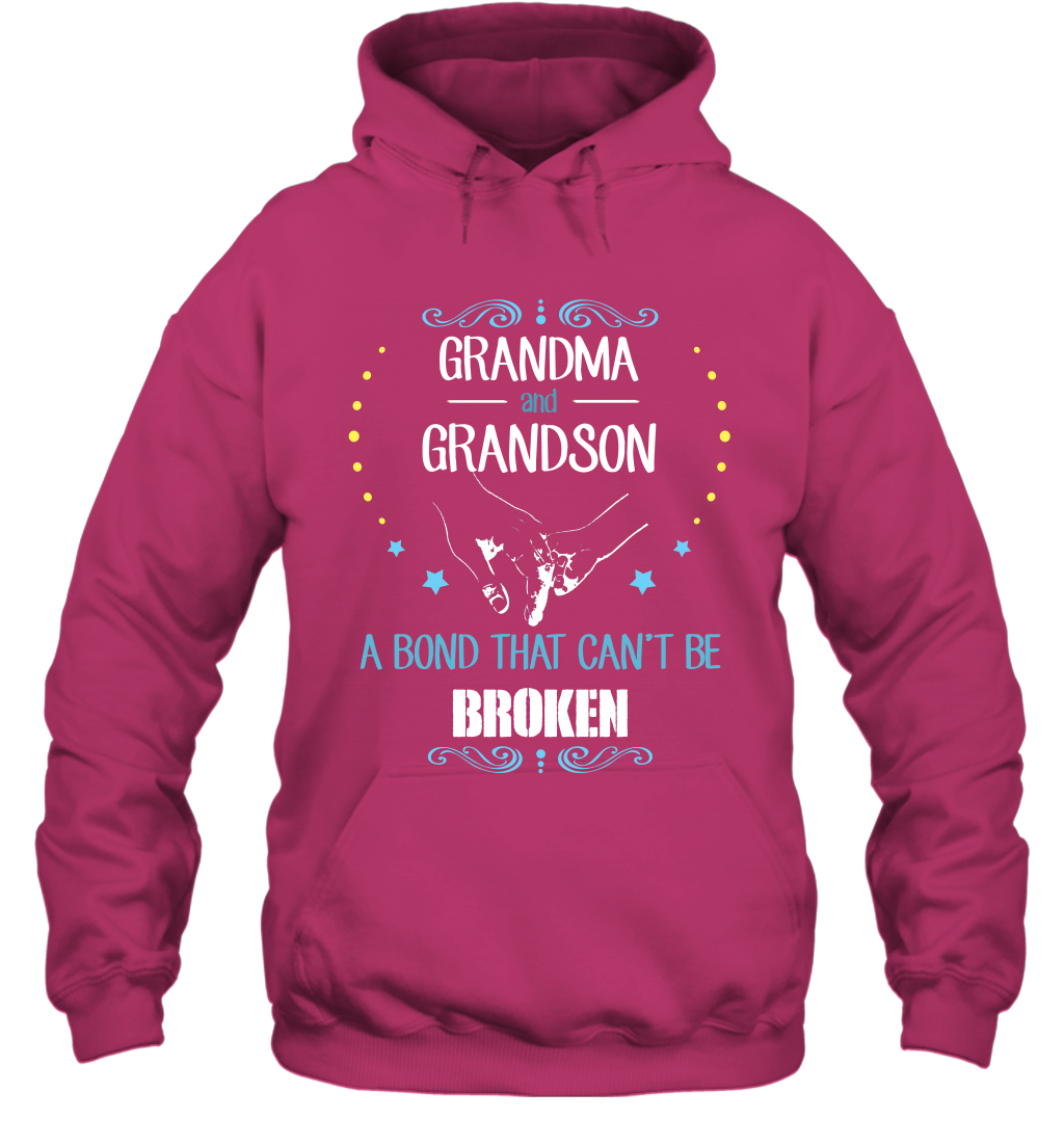 Grandma And Grandson A Bond Cant Be Broken Shirt Hoodie Hoodie Heliconia