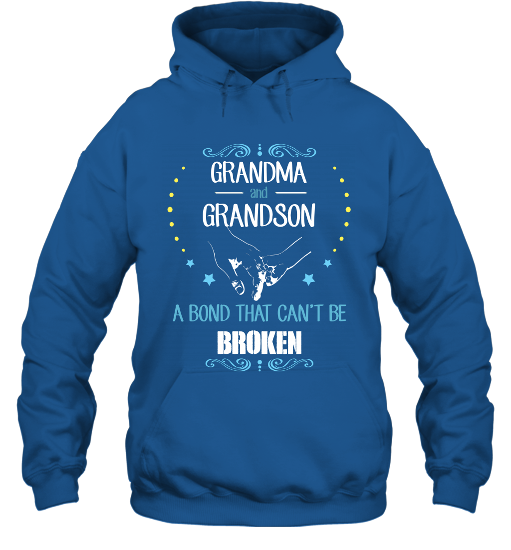 Grandma And Grandson A Bond Cant Be Broken Shirt Hoodie Hoodie Royal