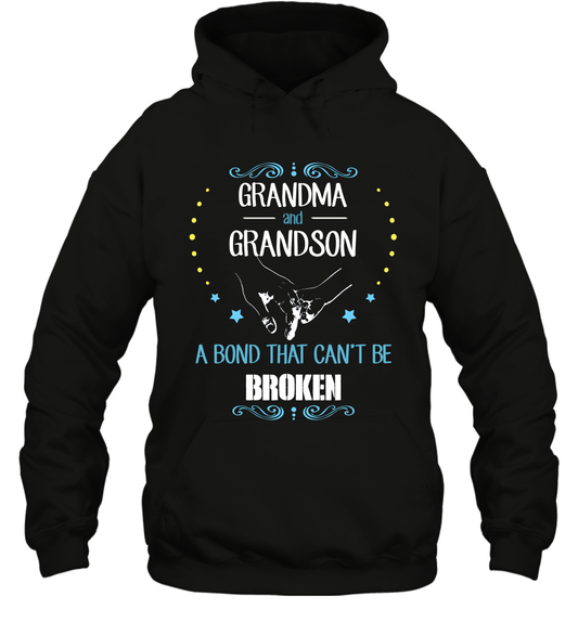 Grandma And Grandson A Bond Cant Be Broken Shirt Hoodie Hoodie Black