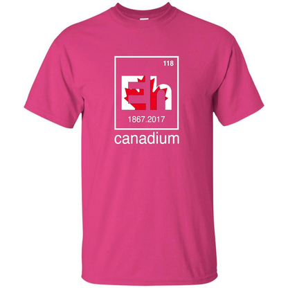 Funny Canadian T-shirt Canada Element Eh - 150 years T-Shirt Heliconia