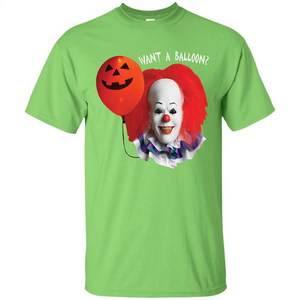 Halloween T-shirt Want A Balloon T-shirt