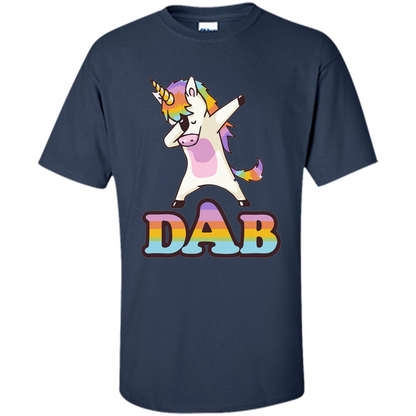 Cute Unicorn Dabbing T-shirt Navy