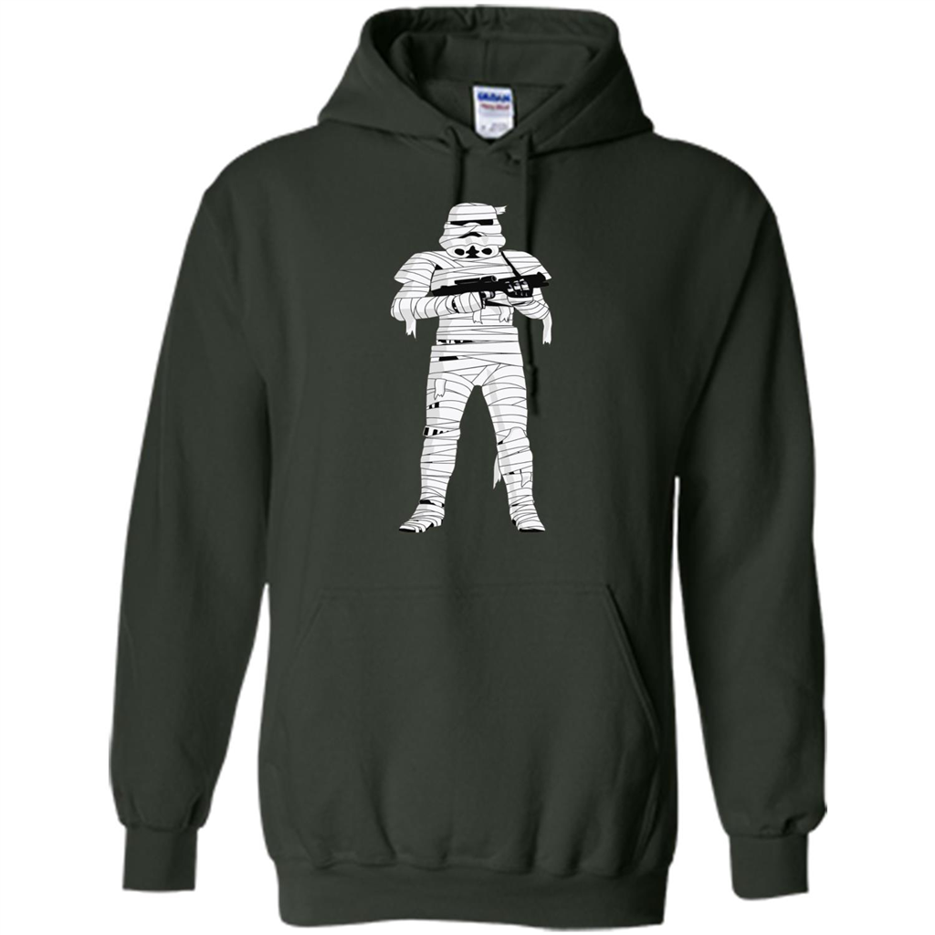 Stormtrooper Mummy Wraps Halloween T-Shirt Forest Green