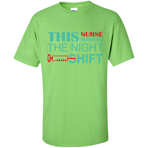 Nurse T-shirt This Nurse Survived  The Night Shift