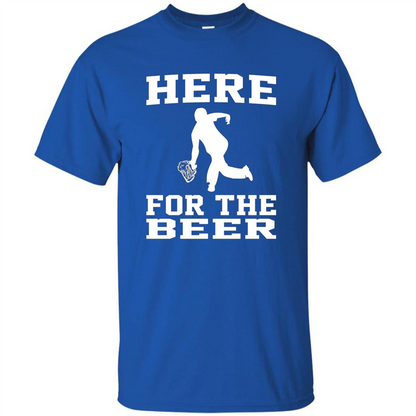 Funny Bowling Drinking Shirt Here For The Beer T-shirt Royal