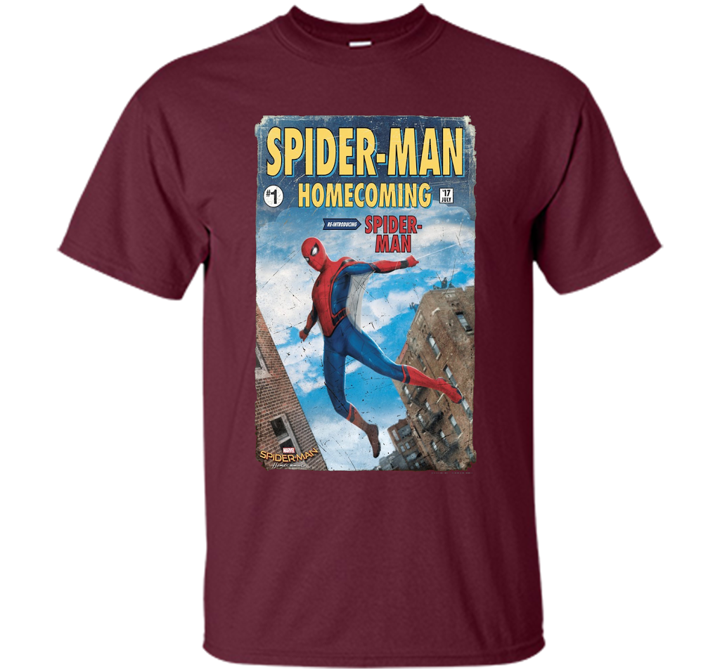 Marvel Spider-Man Homecoming Revamp #1 Issue Graphic T-Shirt t-shirt Maroon