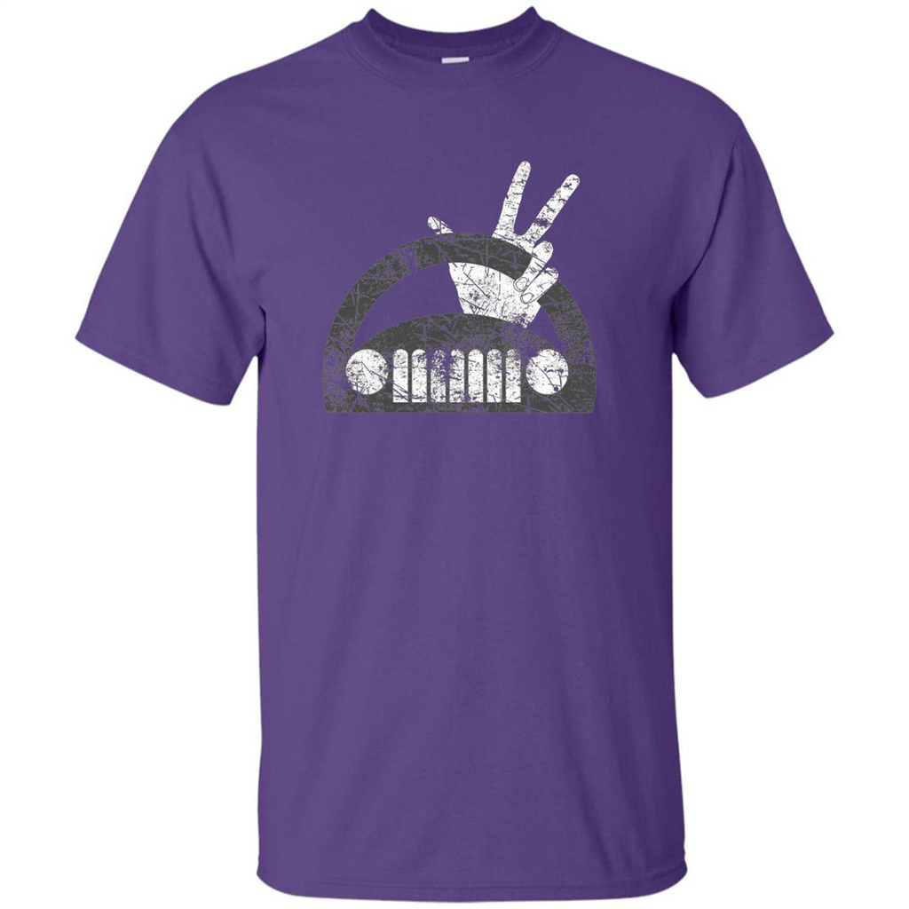 The Jeep Wave You Get It or You Don't Distressed T-Shirt Purple