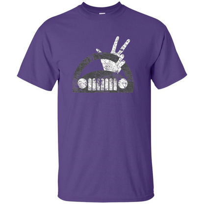 The Jeep Wave You Get It or You Don't Distressed T-Shirt Purple