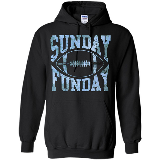 Football T-shirt Sunday Funday Football SeasonT-Shirt Black