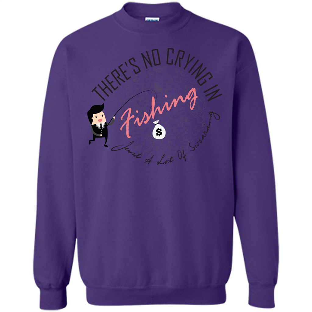 No Crying Fishing T-shirt Purple