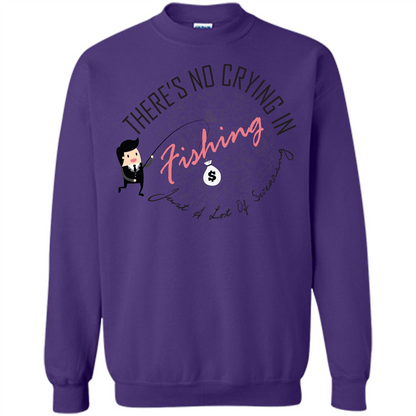 No Crying Fishing T-shirt Purple