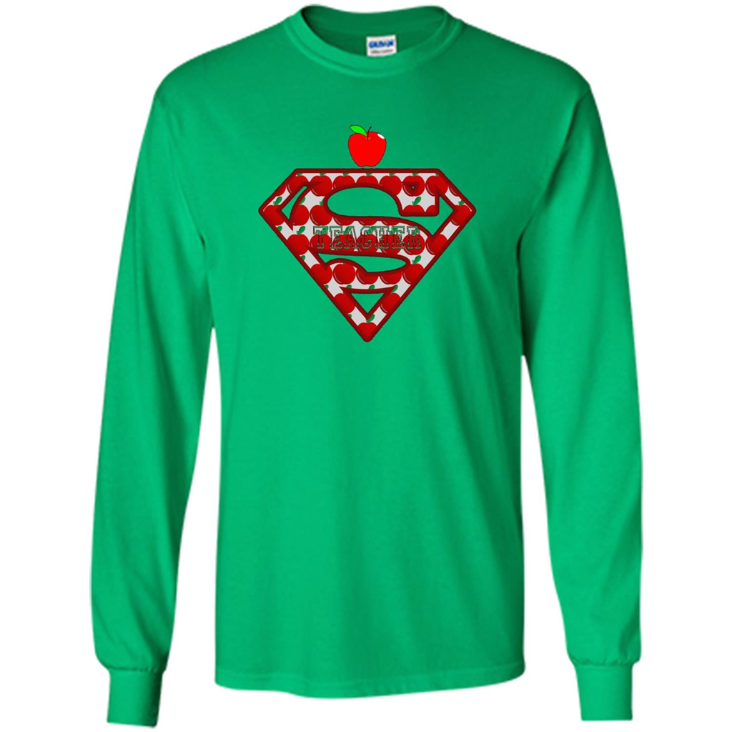 Super Superhero Teacher T-shirt School Day T-shirt Irish Green