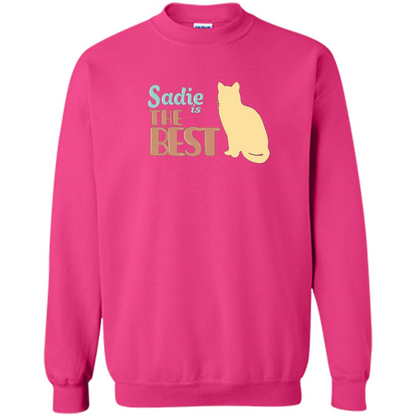 Cat Lover T-shirt, Sadie Is The Best T-shirt Heliconia
