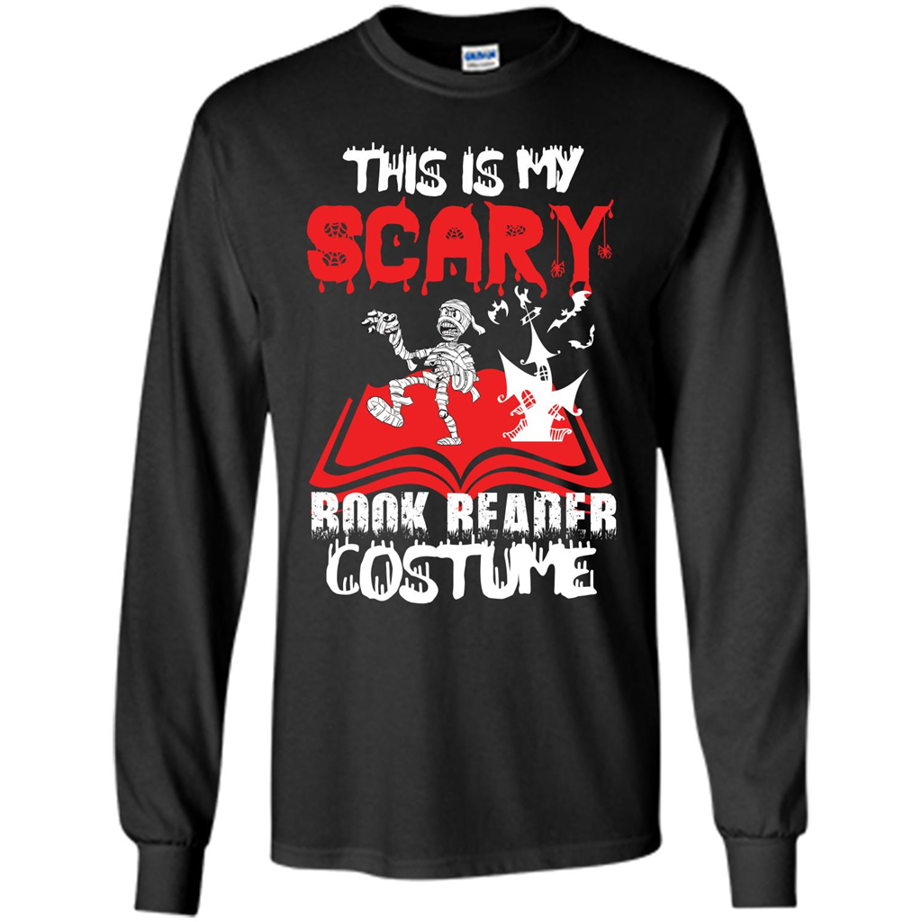 Halloween T-shirt This Is My Scary Book Reader Costume T-shirt Black