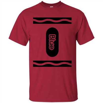 Blue Crayon Halloween Costume T-shirt Cardinal