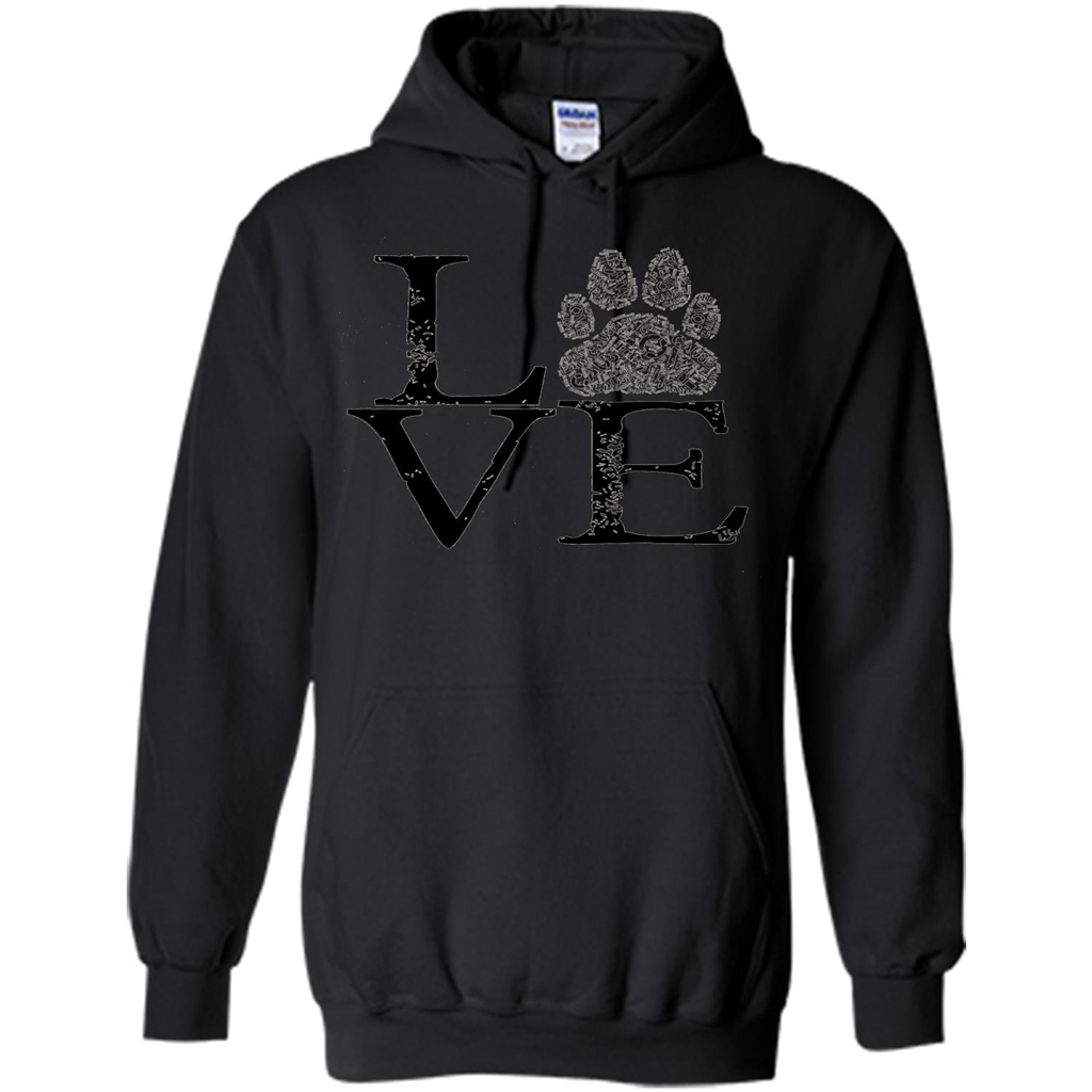 Paw T-shirt Animal Lover T-shirt Black