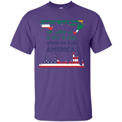 Africa - America T-shirt Build America Purple