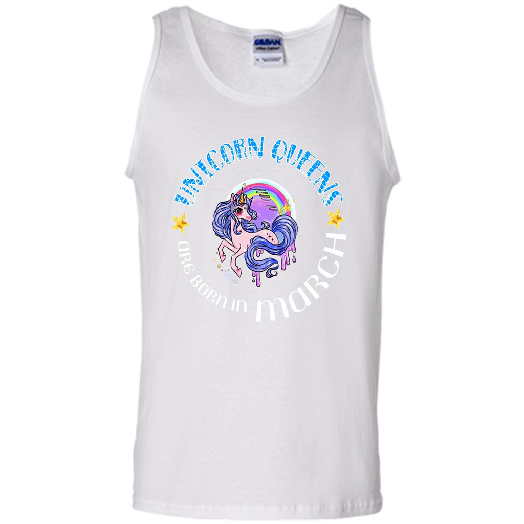 March Unicorn T-shirt Unicorn Queens Are Born March White