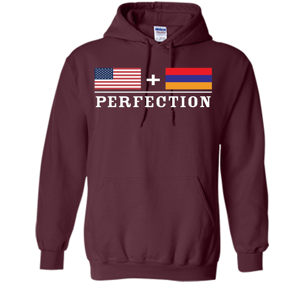 American + Armenian = Perfection Flag T-Shirt t-shirt Maroon