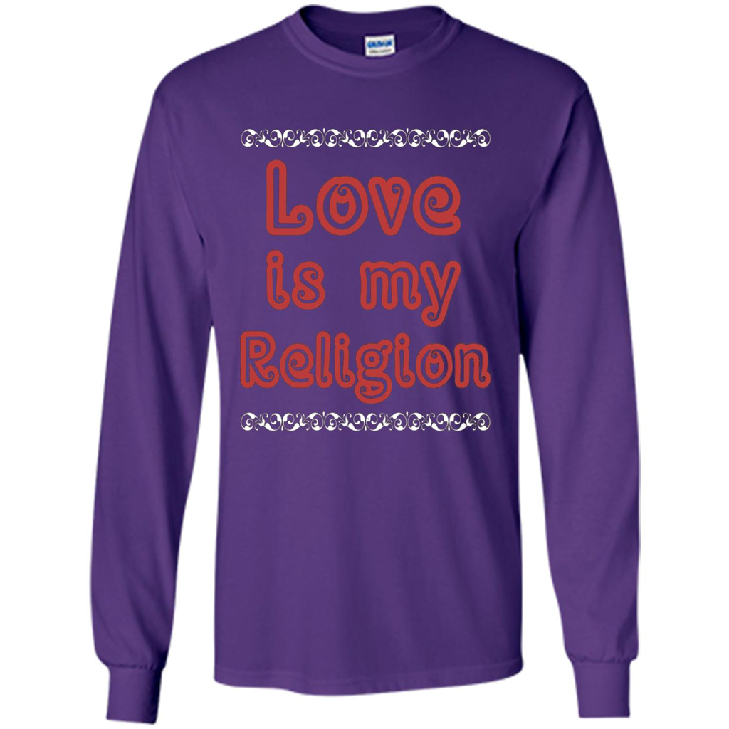Love Is My Religion T-shirt Purple