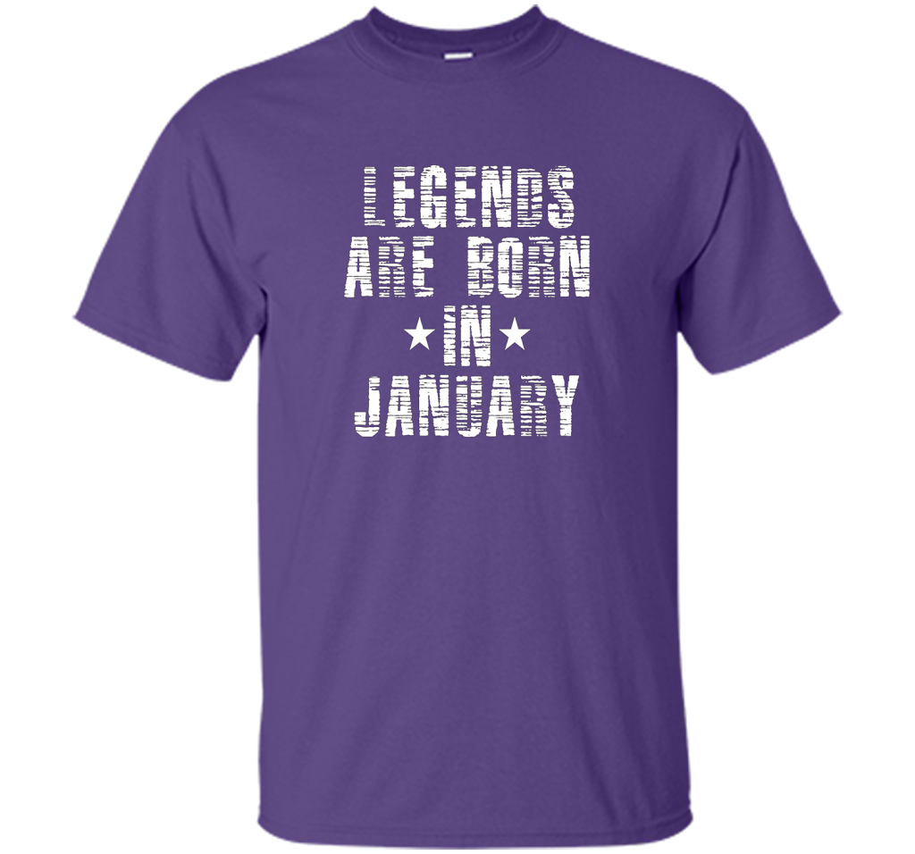 Novelty Legends Are Born In January T-Shirt t-shirt Purple