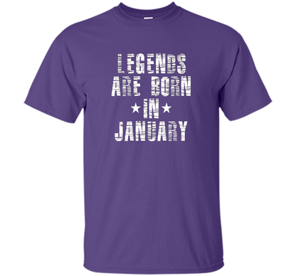 Novelty Legends Are Born In January T-Shirt t-shirt Purple