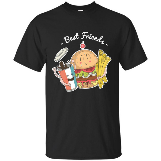 Burger Lover T-shirt Best Friends Delicious Black